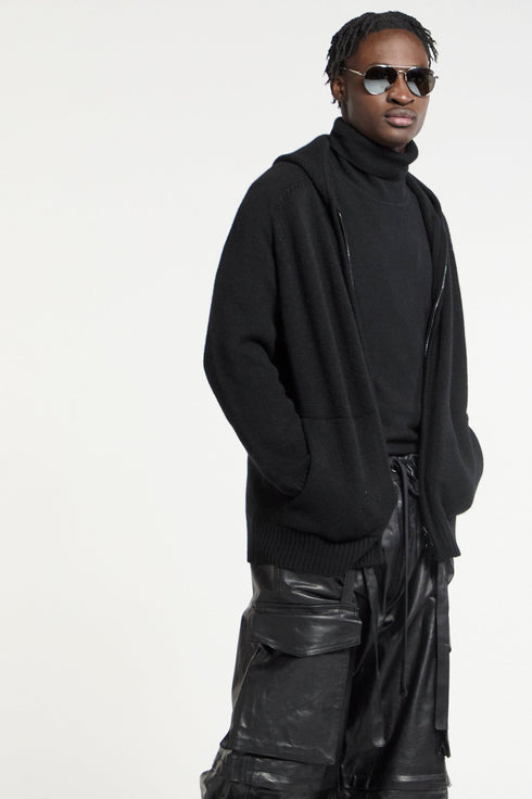 Black Cashmere Hoodie